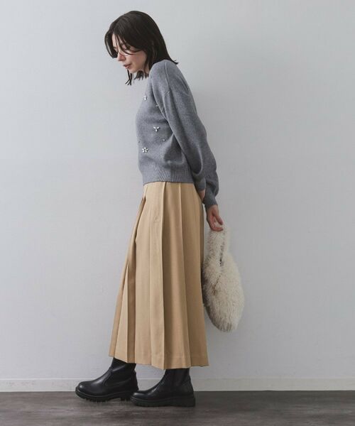 OPAQUE.CLIP / オペーク ドット クリップ ロング・マキシ丈スカート | ワイドプリーツスカート【洗濯機OK】 | 詳細7