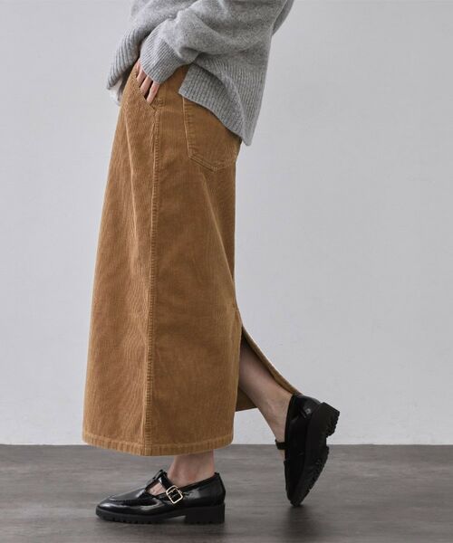 OPAQUE.CLIP / オペーク ドット クリップ ロング・マキシ丈スカート | コーデュロイナロースカート【洗濯機OK】 | 詳細1