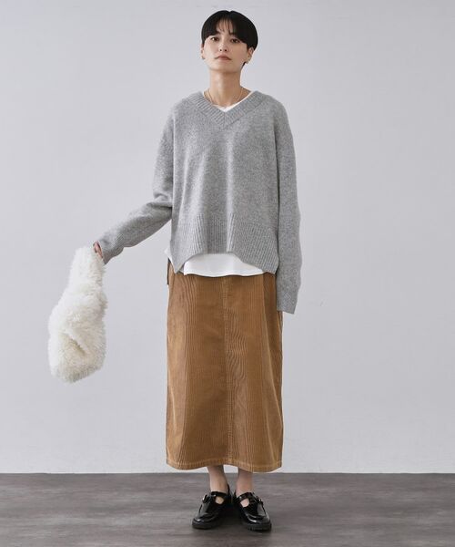 OPAQUE.CLIP / オペーク ドット クリップ ロング・マキシ丈スカート | コーデュロイナロースカート【洗濯機OK】 | 詳細2