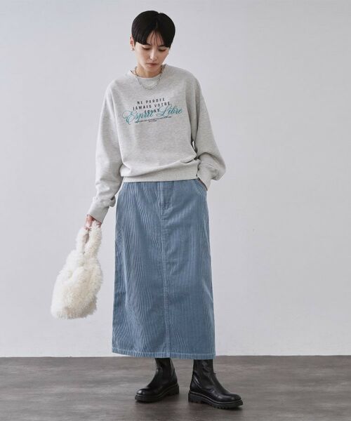 OPAQUE.CLIP / オペーク ドット クリップ ロング・マキシ丈スカート | コーデュロイナロースカート【洗濯機OK】 | 詳細6