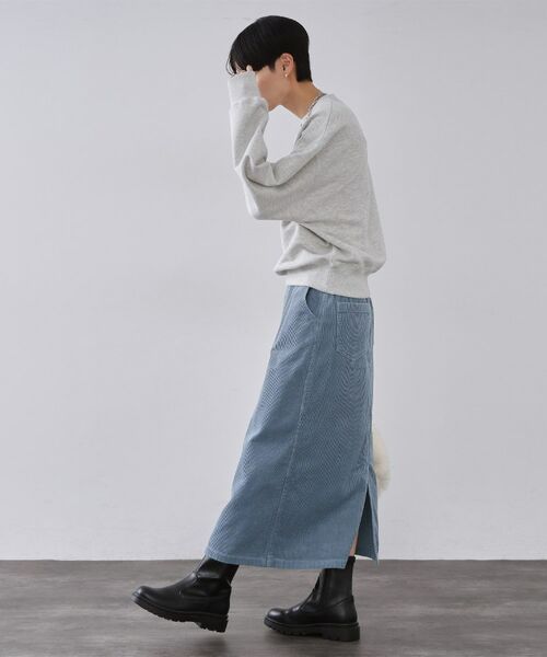 OPAQUE.CLIP / オペーク ドット クリップ ロング・マキシ丈スカート | コーデュロイナロースカート【洗濯機OK】 | 詳細7