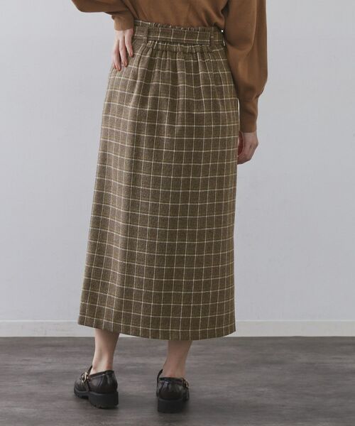 OPAQUE.CLIP / オペーク ドット クリップ ロング・マキシ丈スカート | チェックツイード ラップ風ナロースカート【洗濯機OK】 | 詳細14