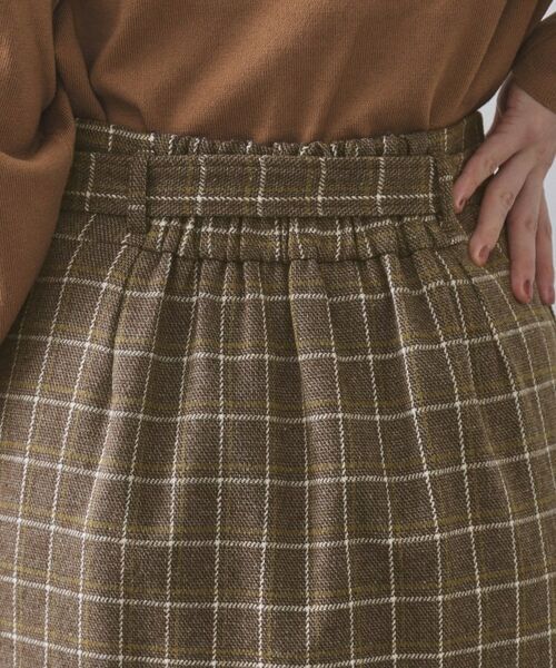 OPAQUE.CLIP / オペーク ドット クリップ ロング・マキシ丈スカート | チェックツイード ラップ風ナロースカート【洗濯機OK】 | 詳細16