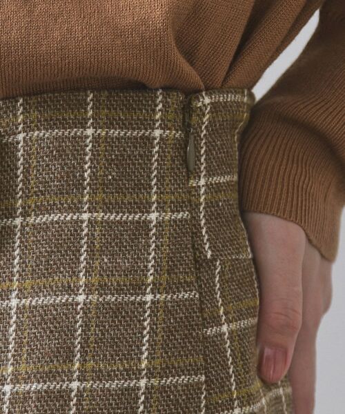 OPAQUE.CLIP / オペーク ドット クリップ ロング・マキシ丈スカート | チェックツイード ラップ風ナロースカート【洗濯機OK】 | 詳細17