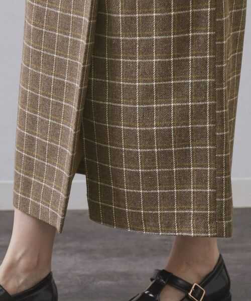 OPAQUE.CLIP / オペーク ドット クリップ ロング・マキシ丈スカート | チェックツイード ラップ風ナロースカート【洗濯機OK】 | 詳細19