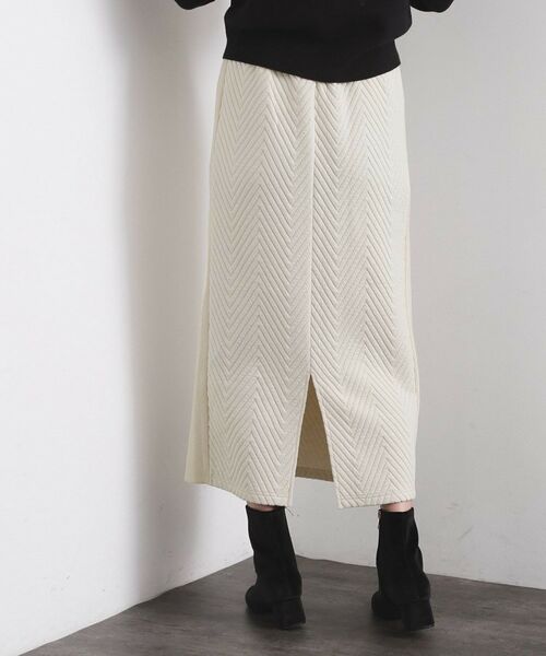 OPAQUE.CLIP / オペーク ドット クリップ ロング・マキシ丈スカート | キルティングイージーナロースカート【洗濯機OK】 | 詳細1