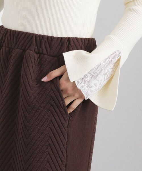 OPAQUE.CLIP / オペーク ドット クリップ ロング・マキシ丈スカート | キルティングイージーナロースカート【洗濯機OK】 | 詳細14