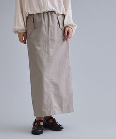 OPAQUE.CLIP / オペーク ドット クリップ ロング・マキシ丈スカート | 【es】リブナロースカート【洗濯機OK】