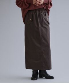 OPAQUE.CLIP / オペーク ドット クリップ ロング・マキシ丈スカート | 【es】リブナロースカート【洗濯機OK】