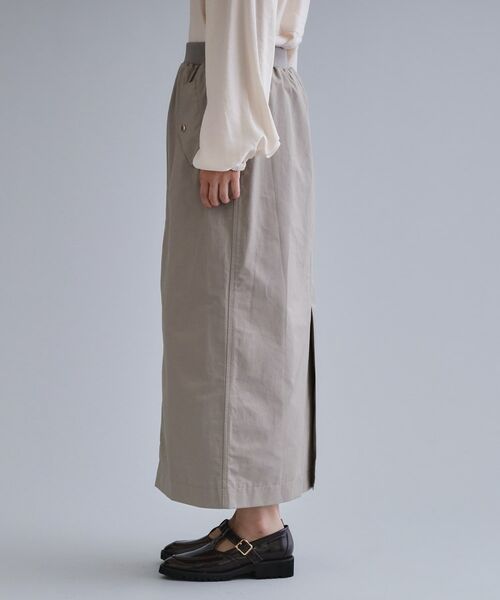 OPAQUE.CLIP / オペーク ドット クリップ ロング・マキシ丈スカート | 【es】リブナロースカート【洗濯機OK】 | 詳細10