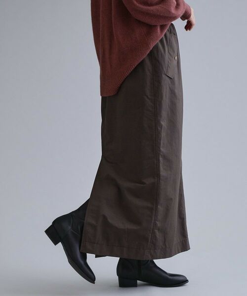 OPAQUE.CLIP / オペーク ドット クリップ ロング・マキシ丈スカート | 【es】リブナロースカート【洗濯機OK】 | 詳細5