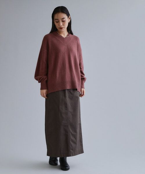 OPAQUE.CLIP / オペーク ドット クリップ ロング・マキシ丈スカート | 【es】リブナロースカート【洗濯機OK】 | 詳細6