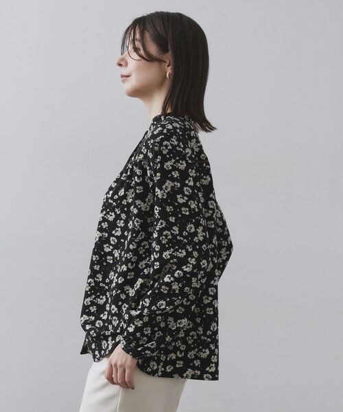 OPAQUE.CLIP / オペーク ドット クリップ シャツ・ブラウス | フラワープリントブラウス【洗濯機OK】 | 詳細10