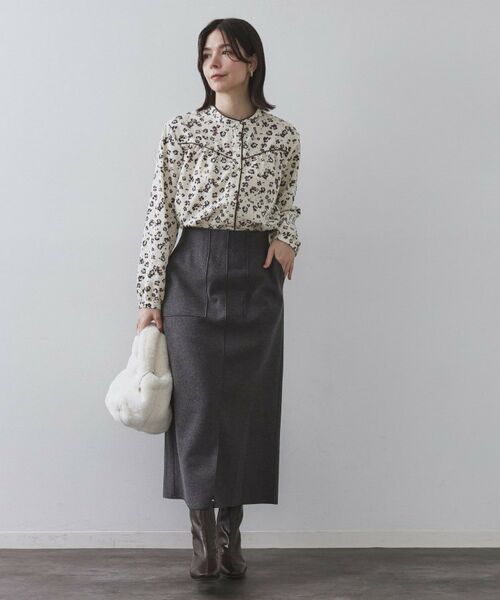 OPAQUE.CLIP / オペーク ドット クリップ シャツ・ブラウス | フラワープリントブラウス【洗濯機OK】 | 詳細2