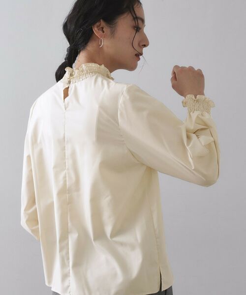 OPAQUE.CLIP / オペーク ドット クリップ シャツ・ブラウス | シャーリングハイネックブラウス【洗濯機OK】 | 詳細1