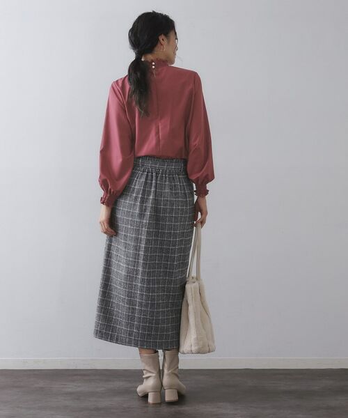 OPAQUE.CLIP / オペーク ドット クリップ シャツ・ブラウス | シャーリングハイネックブラウス【洗濯機OK】 | 詳細11