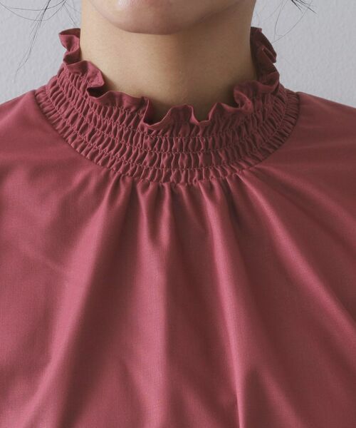 OPAQUE.CLIP / オペーク ドット クリップ シャツ・ブラウス | シャーリングハイネックブラウス【洗濯機OK】 | 詳細16