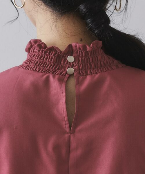 OPAQUE.CLIP / オペーク ドット クリップ シャツ・ブラウス | シャーリングハイネックブラウス【洗濯機OK】 | 詳細17