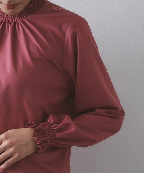 OPAQUE.CLIP / オペーク ドット クリップ シャツ・ブラウス | シャーリングハイネックブラウス【洗濯機OK】 | 詳細18