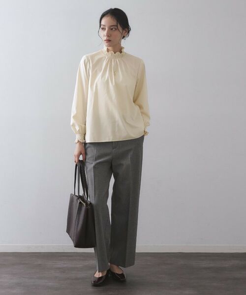 OPAQUE.CLIP / オペーク ドット クリップ シャツ・ブラウス | シャーリングハイネックブラウス【洗濯機OK】 | 詳細2