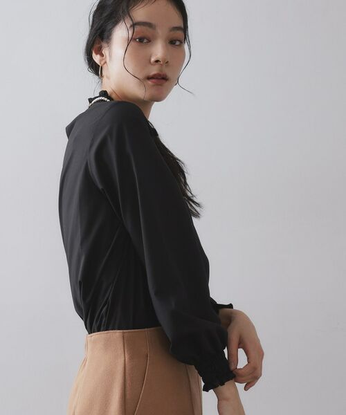 OPAQUE.CLIP / オペーク ドット クリップ シャツ・ブラウス | シャーリングハイネックブラウス【洗濯機OK】 | 詳細5