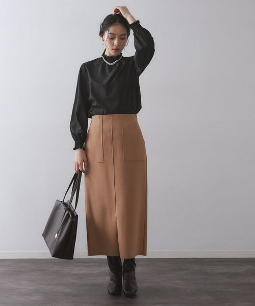 OPAQUE.CLIP / オペーク ドット クリップ シャツ・ブラウス | シャーリングハイネックブラウス【洗濯機OK】 | 詳細6