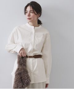 OPAQUE.CLIP / オペーク ドット クリップ シャツ・ブラウス | バンドカラーシャツ【洗濯機OK】