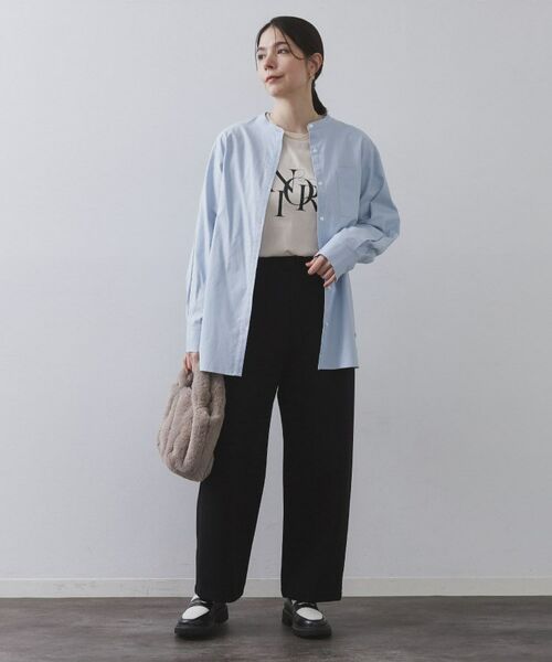 OPAQUE.CLIP / オペーク ドット クリップ シャツ・ブラウス | バンドカラーシャツ【洗濯機OK】 | 詳細10