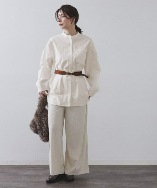 OPAQUE.CLIP / オペーク ドット クリップ シャツ・ブラウス | バンドカラーシャツ【洗濯機OK】 | 詳細2