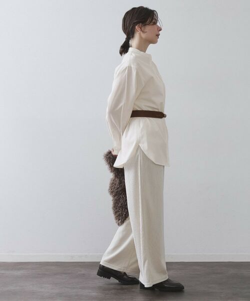 OPAQUE.CLIP / オペーク ドット クリップ シャツ・ブラウス | バンドカラーシャツ【洗濯機OK】 | 詳細3