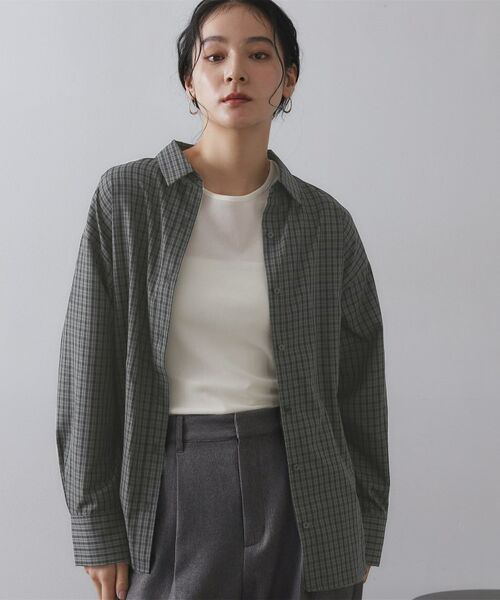 OPAQUE.CLIP / オペーク ドット クリップ シャツ・ブラウス | チェック柄レギュラーシャツ【洗濯機OK】 | 詳細1