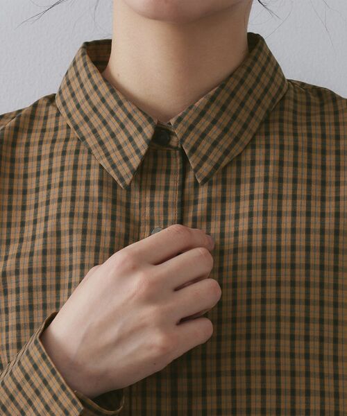 OPAQUE.CLIP / オペーク ドット クリップ シャツ・ブラウス | チェック柄レギュラーシャツ【洗濯機OK】 | 詳細12