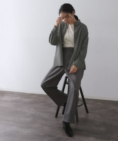 OPAQUE.CLIP / オペーク ドット クリップ シャツ・ブラウス | チェック柄レギュラーシャツ【洗濯機OK】 | 詳細2