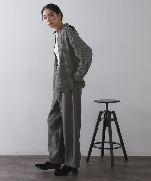 OPAQUE.CLIP / オペーク ドット クリップ シャツ・ブラウス | チェック柄レギュラーシャツ【洗濯機OK】 | 詳細3