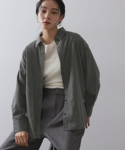 OPAQUE. CLIP/オペーク ドット クリップ チェック柄レギュラーシャツ【洗濯機OK】 チャコールグレー(214) 00(00) OPAQUE. CLIP/オペーク ドット クリップ チェック柄レギュラーシャツ【洗濯機OK】 チャコールグレー(214) 00(00)