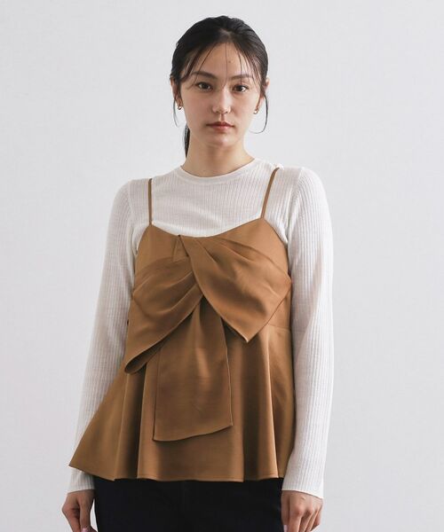 OPAQUE.CLIP / オペーク ドット クリップ シャツ・ブラウス | サテンキャミブラウス【洗濯機OK】 | 詳細13