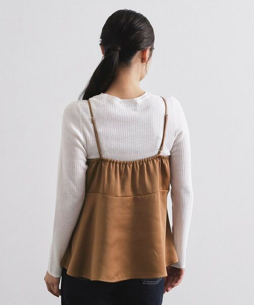 OPAQUE.CLIP / オペーク ドット クリップ シャツ・ブラウス | サテンキャミブラウス【洗濯機OK】 | 詳細15