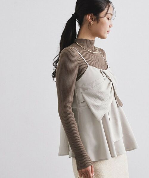 OPAQUE.CLIP / オペーク ドット クリップ シャツ・ブラウス | サテンキャミブラウス【洗濯機OK】 | 詳細5