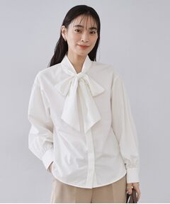 ボウタイブラウス【洗濯機OK】