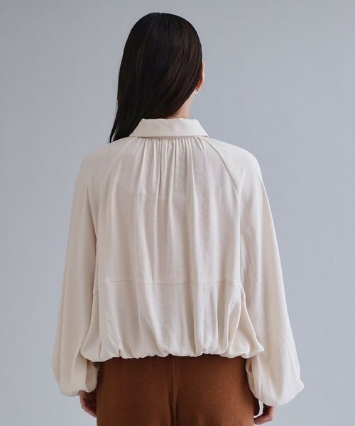 OPAQUE.CLIP / オペーク ドット クリップ シャツ・ブラウス | 【es】ヴィンテージサテン ボリュームジップブラウス【洗濯機OK】 | 詳細11