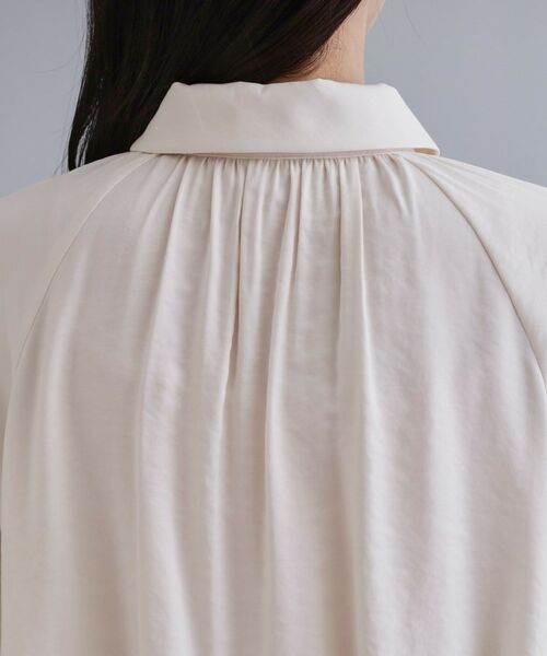 OPAQUE.CLIP / オペーク ドット クリップ シャツ・ブラウス | 【es】ヴィンテージサテン ボリュームジップブラウス【洗濯機OK】 | 詳細13