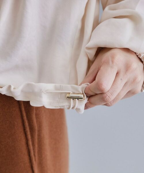 OPAQUE.CLIP / オペーク ドット クリップ シャツ・ブラウス | 【es】ヴィンテージサテン ボリュームジップブラウス【洗濯機OK】 | 詳細17