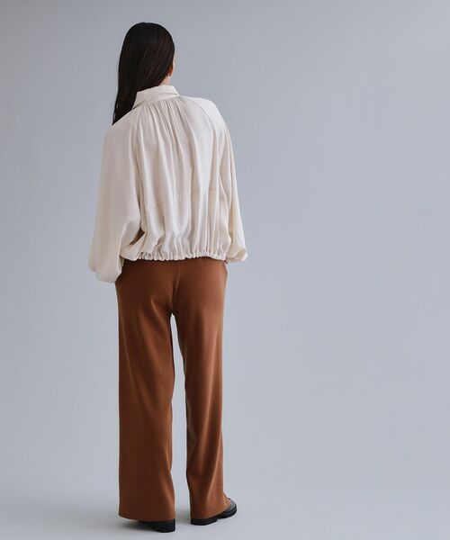 OPAQUE.CLIP / オペーク ドット クリップ シャツ・ブラウス | 【es】ヴィンテージサテン ボリュームジップブラウス【洗濯機OK】 | 詳細3