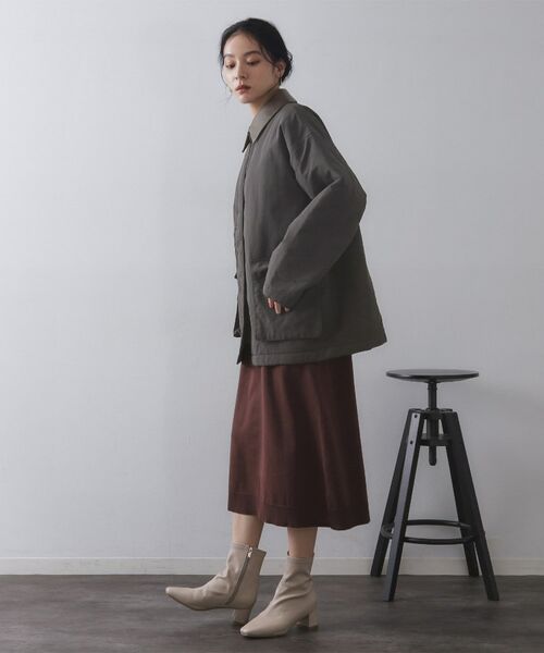 OPAQUE.CLIP / オペーク ドット クリップ ステンカラーコート | 《CLASSY掲載》ステンカラー中綿コート【洗濯機OK】 | 詳細2