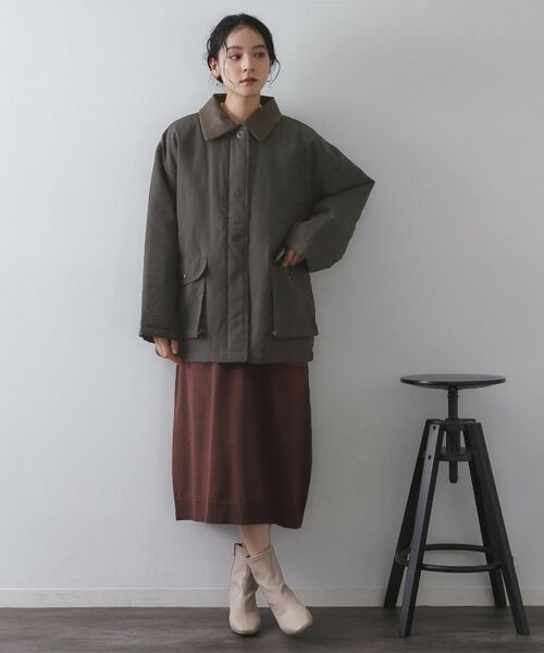 OPAQUE.CLIP / オペーク ドット クリップ ステンカラーコート | 《CLASSY掲載》ステンカラー中綿コート【洗濯機OK】 | 詳細3