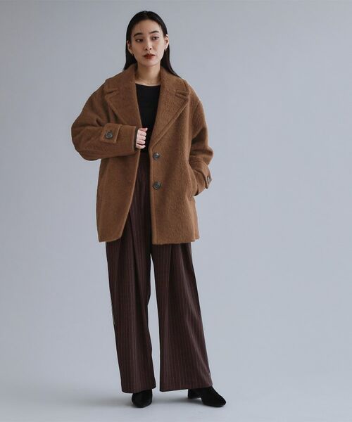 OPAQUE.CLIP / オペーク ドット クリップ その他アウター | 【es】《Mapel／マペル》シャギーミドルコート | 詳細2