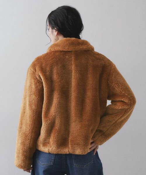 OPAQUE.CLIP / オペーク ドット クリップ レザーブルゾン・ジャケット | ステンカラーボアブルゾン【洗える】 | 詳細12