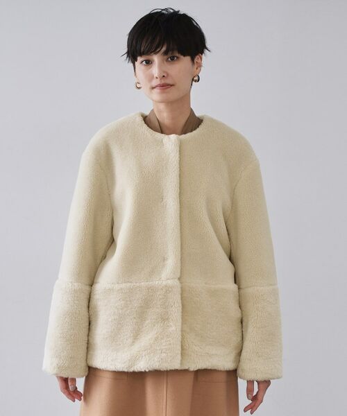 OPAQUE.CLIP / オペーク ドット クリップ その他アウター | フェイクボア切替ショートコート | 詳細9