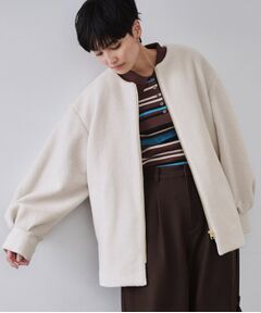 OPAQUE.CLIP / オペーク ドット クリップ その他アウター | もこもこノーカラージップミドルコート【洗える】