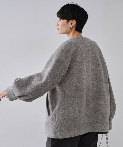 OPAQUE.CLIP / オペーク ドット クリップ その他アウター | もこもこノーカラージップミドルコート【洗える】 | 詳細1